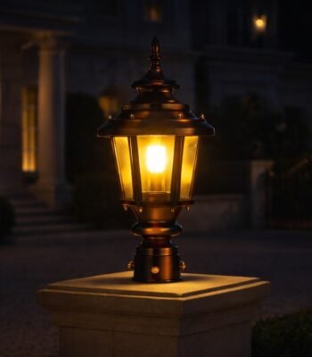 copper astra gate light night view