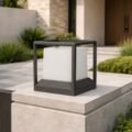 Modern Cube Sleek Gate Light - Outdoor Waterproof Garden Gate Pillar Post
