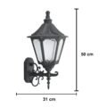 Victorian Design Black Aluminium Eclipse Wall Light (Small) Sconce Outdoor - Image 3