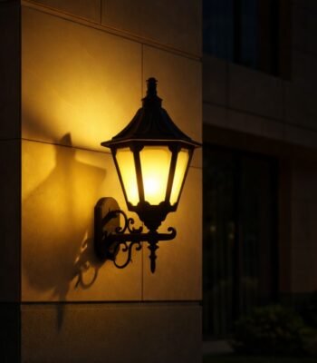 eclipse small wall light night view