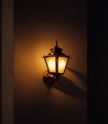 eterna copper wall light night view