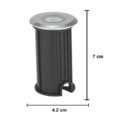 Modern Black Aluminium Outdoor 42mm Ground Burial Light LED - Image 3
