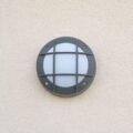 Halo Round Outdoor Bulkhead Wall Light (Grid)