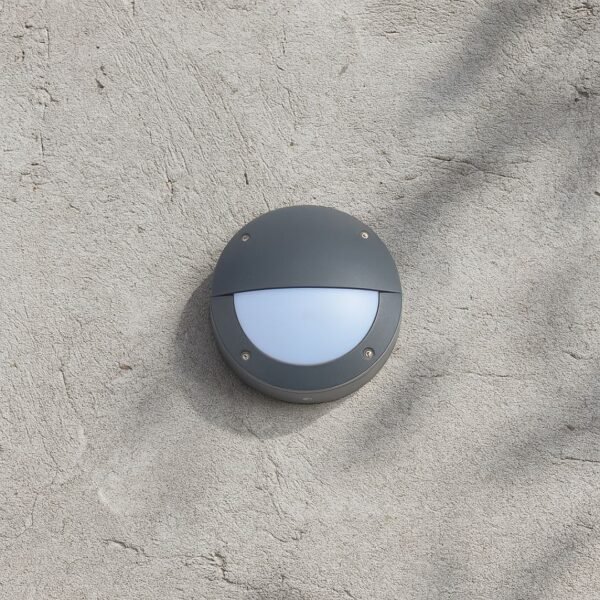 Halo Round Outdoor Bulkhead Wall Light (Half)