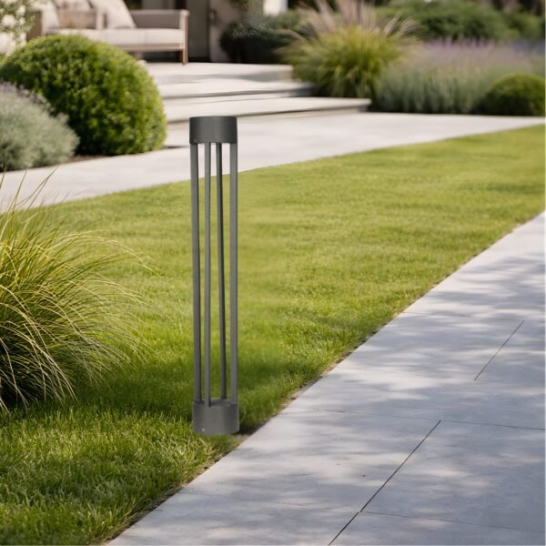 Modern Design Grey Hyper-Round Bollard Pathway Light
