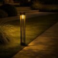 Modern Design Grey Hyper-Round Bollard Pathway Light - Image 2