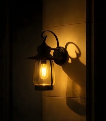 lantern wall light night view