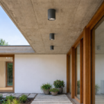 Modern Zen Ceiling Surface Light (Round) GU10 Holder, Aluminium & Glass for Landscape