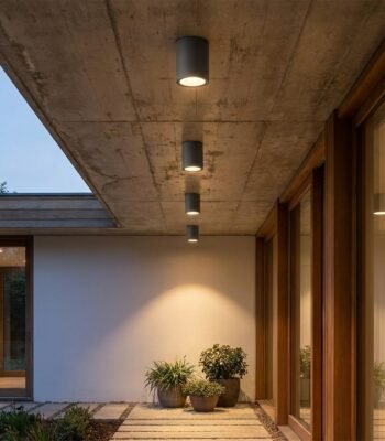 modernzen ceilingsurface light round night view