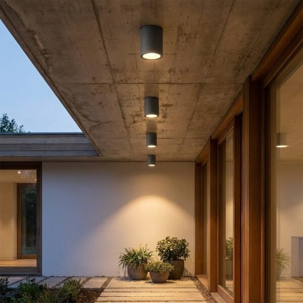 modernzen ceilingsurface light round night view