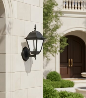 noir cubiq outdoor wall sconce light day view