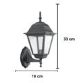 Victorian Black Aluminum Noir-Cubiq Wall Light Sconce Lamp - Image 3