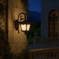 Victorian Black Aluminum Outdoor Parrot Wall Light Lantern - Image 2