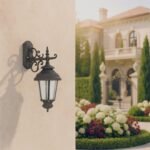 Victorian Black Aluminum Outdoor Pinnacle C-Arm Wall Light (Micro) Lantern