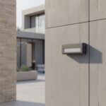 Modern Grey Aluminium Recta Bulkhead Light Half Wall 12W LED