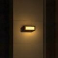 Modern Grey Aluminium Recta Bulkhead Light Wall 12W LED - Image 2