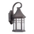 Victorian Antique Brown Aluminum Outdoor Rustica Lamp Wall Light (Trigon) Lantern - Image 4