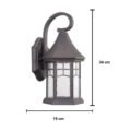 Victorian Antique Brown Aluminum Outdoor Rustica Lamp Wall Light (Trigon) Lantern - Image 3