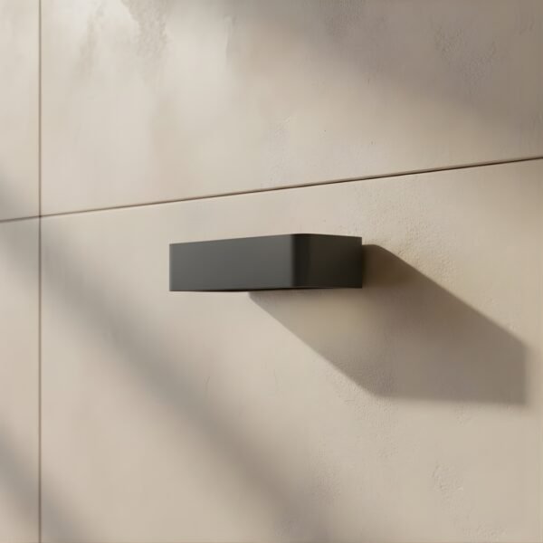 Modern Design LED Sleek Box Wall Light, Grey Aluminium Outdoor Wall Fixture