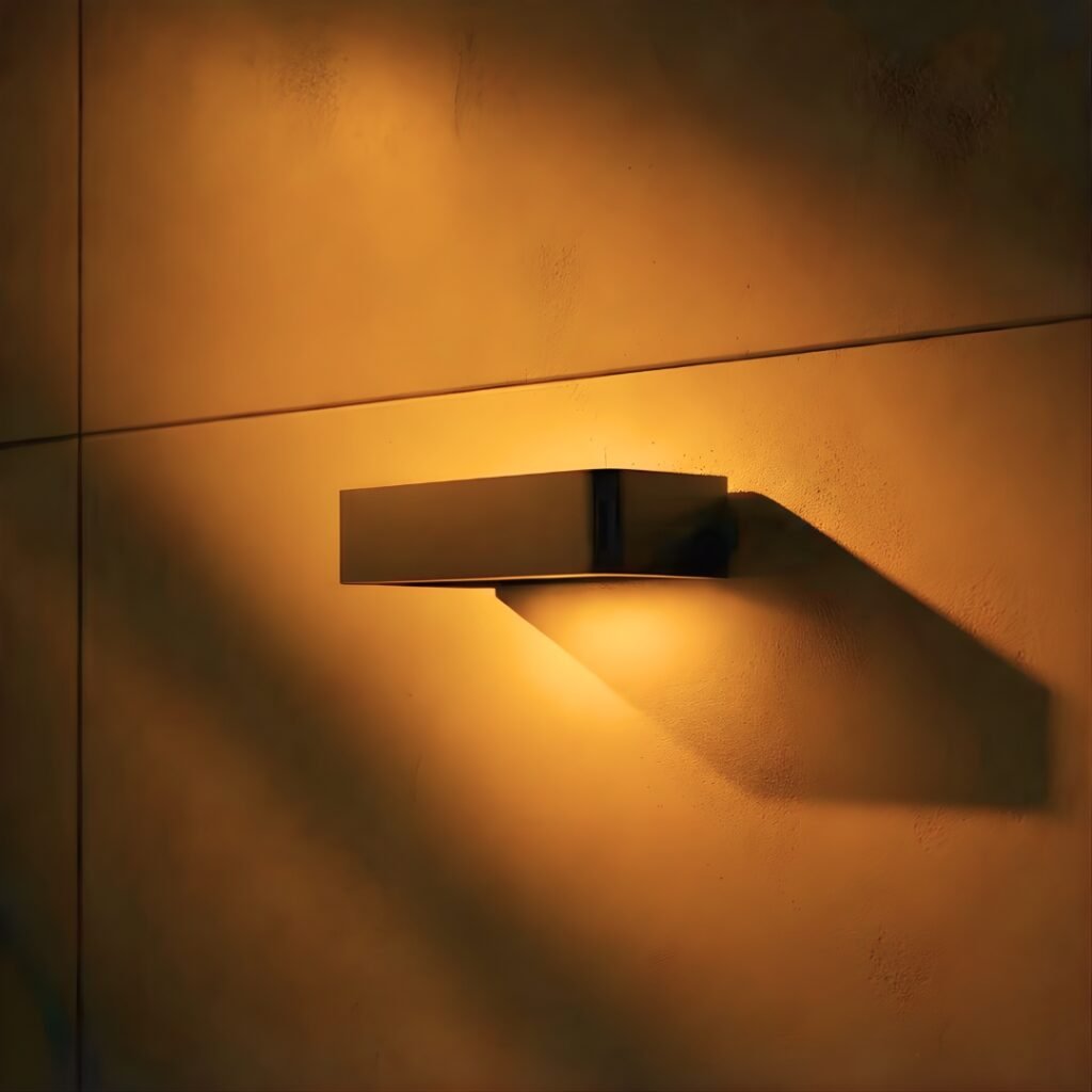 Modern Design Sleek Box Wall Light 12W LED Grey Aluminium Outdoor ...