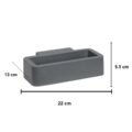 Modern Design LED Sleek Box Wall Light, Grey Aluminium Outdoor Wall Fixture - Image 3