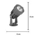 Modern UL 106 Spot Light/ Focus Light 6W LED Graphite Grey Body for Landscape & Pathway Lighting - Image 3