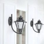 Victorian Design Black Aluminium Facade Vista Arm Wall Light (Up) Sconce Outdoor