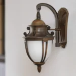 Victorian Coffee Brown Aluminium Outdoor Vogue Lamp Wall Light Lantern