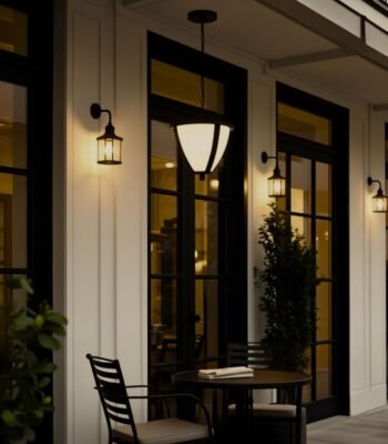 Lunara Hanging Light Night View