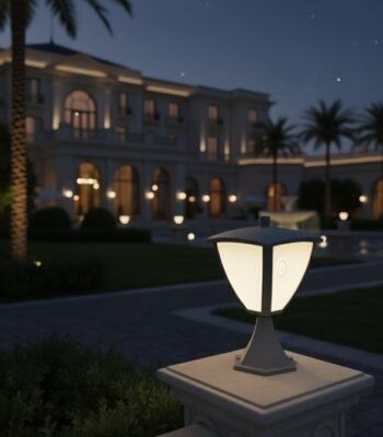 Lunara led Gate Light night