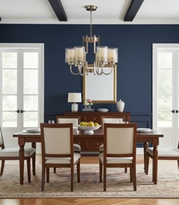 aria curve 6 lamp chandelier day view