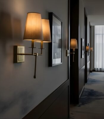 tinge duo shade wall light night view