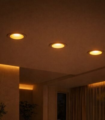 arco recessed ceiling light night view
