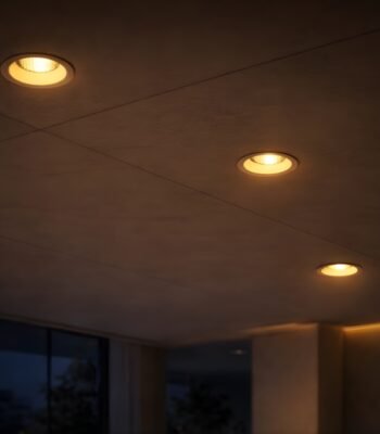 core recessed ceiling light night