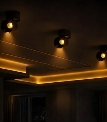 mona surface ceiling light black night view